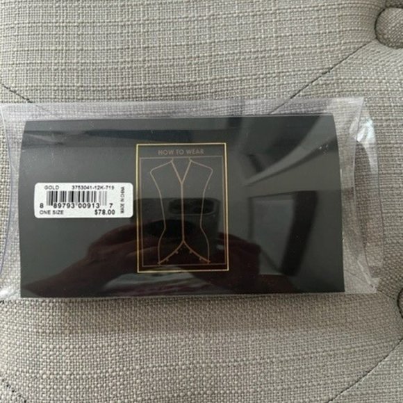 NIB Rebecca Minkoff Triangle Stud Body Chain - gold tone - Picture 5 of 5